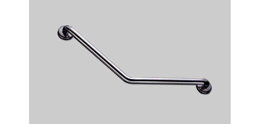 Barre d'appui coudée 135° acier inoxydable 2 points