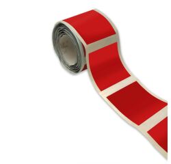 Bande de repérage pour surfaces vitrées - Intérieur - Carrés ROUGE