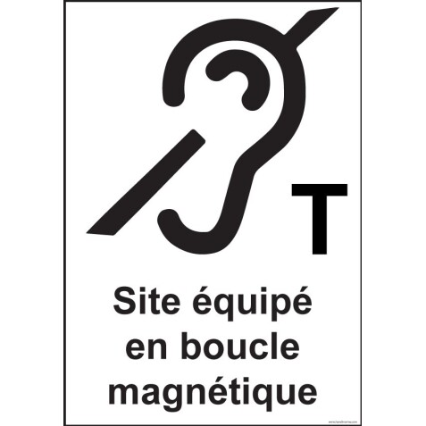 Panneau Site équipé en boucle magnétique