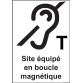 Panneau Site équipé en boucle magnétique
