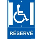 Panneau picto Ascenseur Réservé avec picto PMR