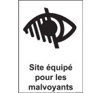 Panneau Site équipé pour les malvoyants