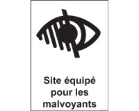 Panneau Site équipé pour les malvoyants