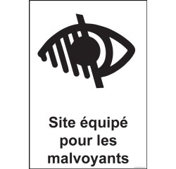 Panneau Site équipé pour les malvoyants