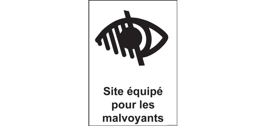 Panneau Site équipé pour les malvoyants