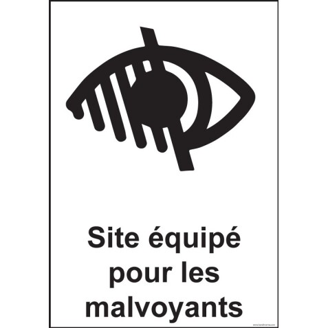 Panneau Site équipé pour les malvoyants