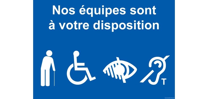 Panneau Nos Équipes sont à votre Disposition