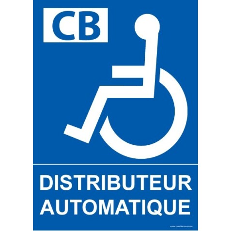 Panneau Distributeur Automatique Picto PMR