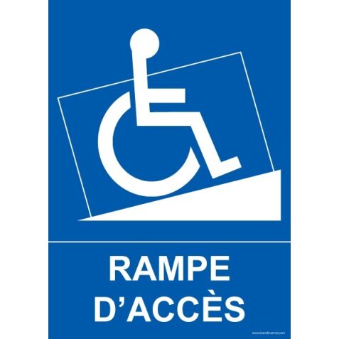 Panneau handicapé - Rampe d'accès