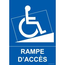 Panneau PMR - Rampe d'accès