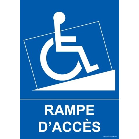 Panneau PMR - Rampe d'accès