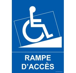 Panneau PMR - Rampe d'accès