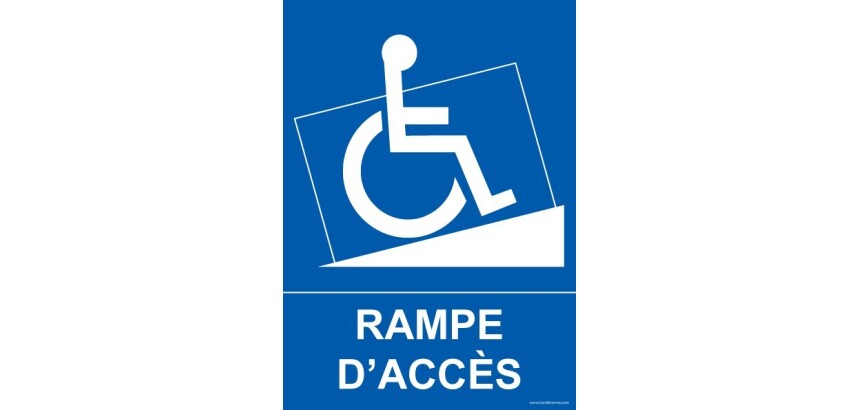 Panneau PMR - Rampe d'accès