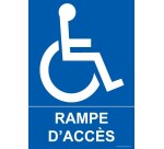 Panneau Rampe d'accès avec Picto PMR