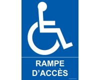 Panneau Rampe d'accès avec Picto PMR