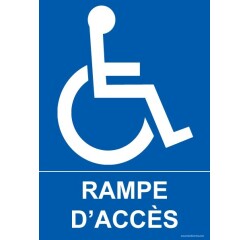 Panneau Rampe d'accès avec Picto PMR