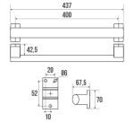 Barre d'appui droite Docca - alu blanc