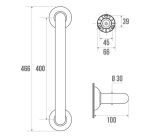 Barre d'appui droite Blanche