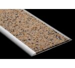 Nez de marche profil plat aluminium minéral - Noir - 39 x 3005