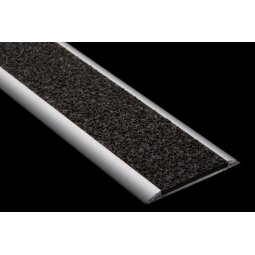 Nez de marche profil plat aluminium minéral - Noir - 39 x 3005