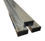 Poteau Rectangulaire - Acier Galvanisé - 80 x 40 mm