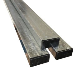 Poteau Rectangulaire - Acier Galvanisé - 80 x 40 mm