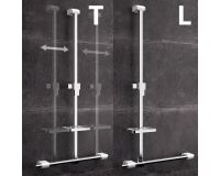 Barre de douche en T&L Adaggio 1200x600 mm alu