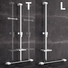 Barre de douche en T&L Adaggio 1200x600 mm alu