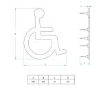 LOGO PMR SANS CADRE EN FONTE À SCELLER