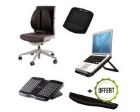 Pack ergo Bureau avec support ordinateur portable