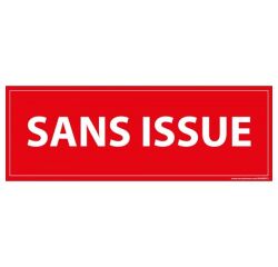 Panneau de signalisation - Pictogramme Sans issue - Rectangulaire  - 210 x 75 mm - PVC