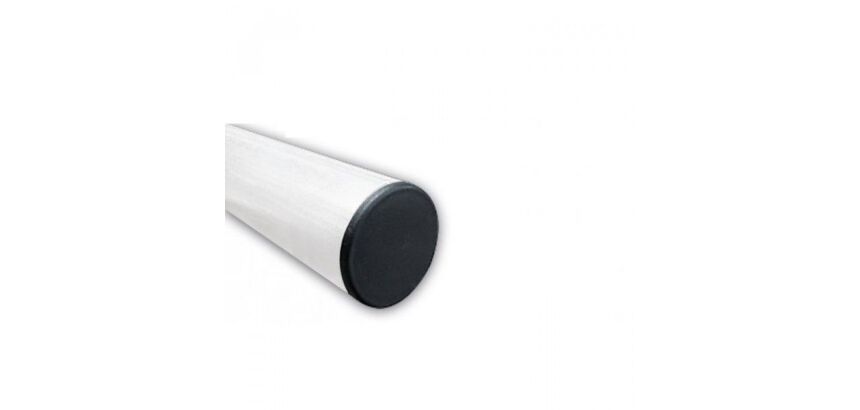 Poteau Rond en Acier Galvanisé Blanc Ø60 mm
