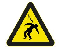 Panneau triangle - Risque d'électrocution