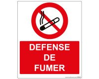Panneau d'interdiction ISO EN 7010 - Défense de fumer - P002