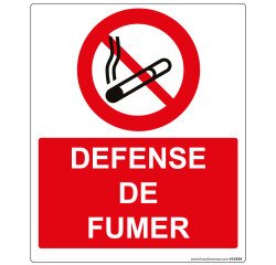 Panneau d'interdiction ISO EN 7010 - Défense de fumer - P002