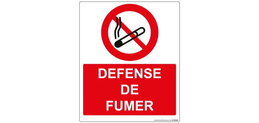 Panneau d'interdiction ISO EN 7010 - Défense de fumer - P002
