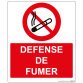 Panneau d'interdiction ISO EN 7010 - Défense de fumer - P002