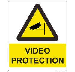 Panneau  Vidéo Protection - 300 x 250 mm