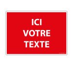 Panneau d'interdiction personnalisable