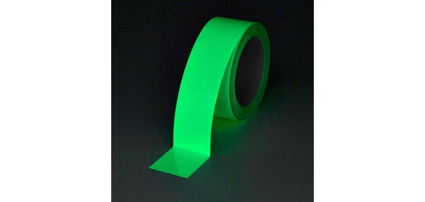 Bande adhésive photoluminescent 25/50 mm x 10 mètres