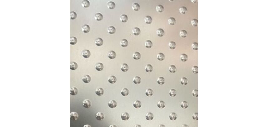 Dalle podotactile TOLPLOT en acier galvanisé - 825 x 420 mm - Int/Ext