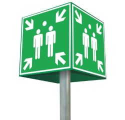 Point de Rassemblement 360° en métal - 400 x 400 mm