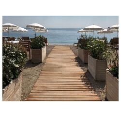 Chemin de plage ou pelouse en bois enroulable