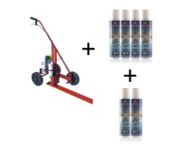 KIT ECO: Canne de traçage + 6 aérosols dont 2 offerts   - Blanc