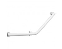 Barre d'appui coudée 135° Docca - 3 points - alu blanc