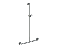 Barre de douche en T - acier inoxydable - 600x1200 mm