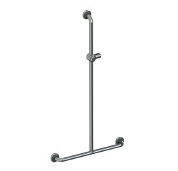 Barre de douche en T - acier inoxydable - 600x1200 mm