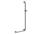 Barre de douche en L - acier inoxydable - 450x1200 mm