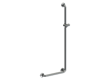 Barre de douche en L - acier inoxydable - 450x1200 mm