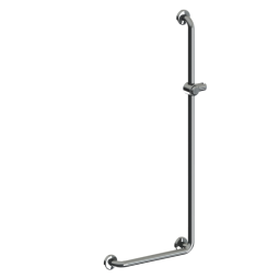 Barre de douche en L - acier inoxydable - 450x1200 mm